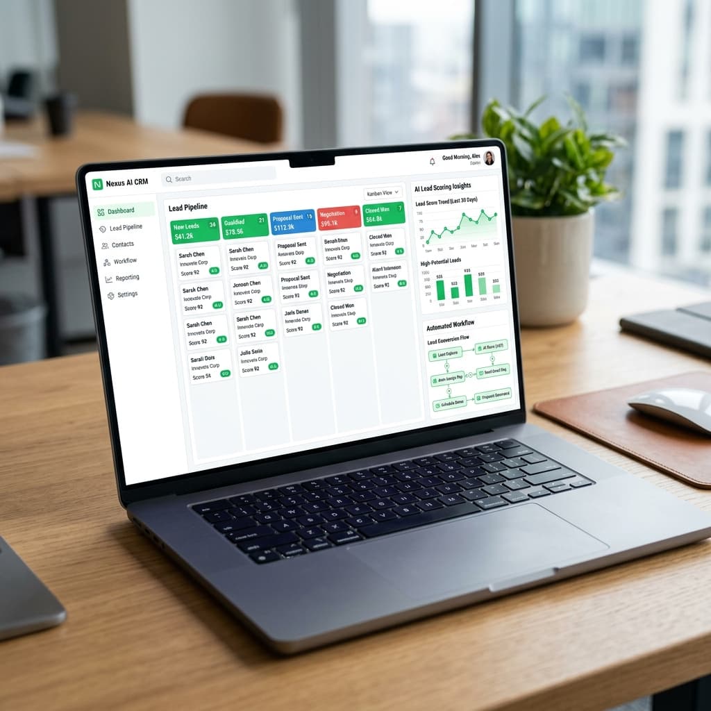 AI CRM Dashboard Mockup